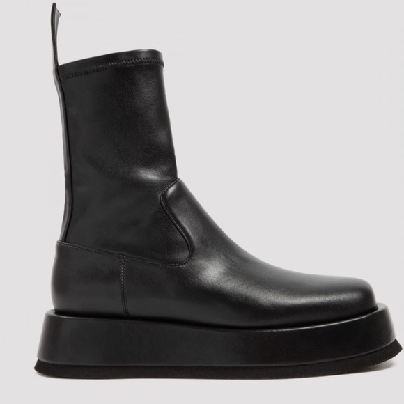 GIA RHW platform ankle boots size 39 eco leather made in Italy - Picture 1 of 15